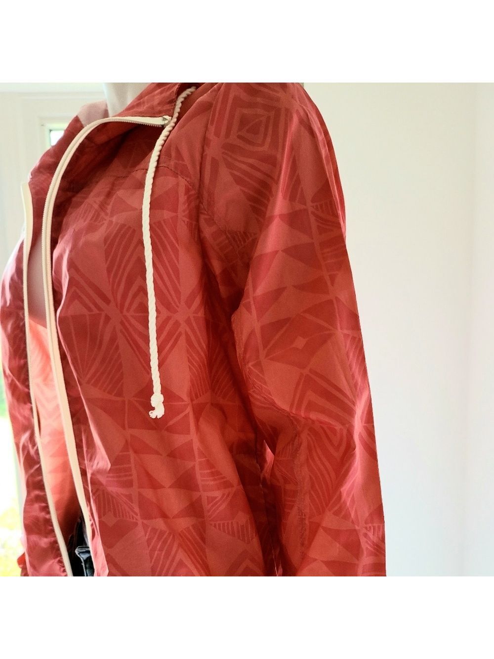 Billabong Geo Full Zip Hooded Windbreaker Size M